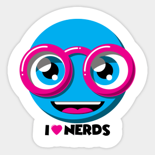 I LOVE NERDS Sticker